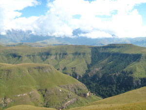 Mikes Pass at Cathedral Peak in the Central Drakensberg Mountains